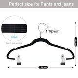 Shop here yikalu clothes hangers with clips 20 pack velvet hangers non slip hangers premium ultra thin for pants hangers skirt hangers with swivel hooksblack