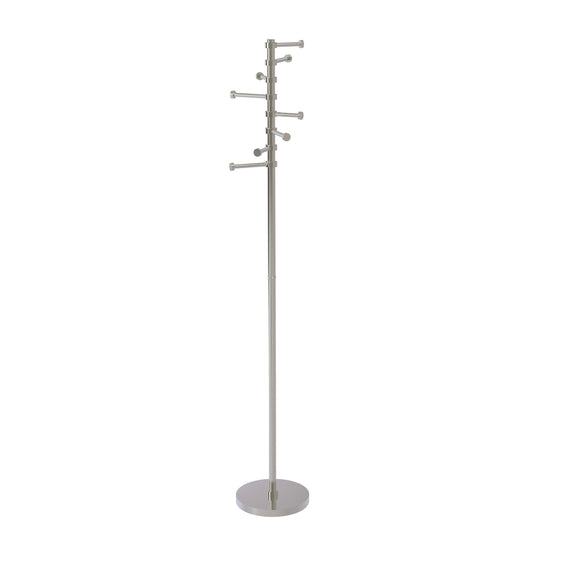 Allied Brass CS-1-SN Free Standing Coat Rack with Six Pivoting Pegs