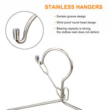 The best anles windproof hanger strong metal stainless steel clothes hangers 20 pcs