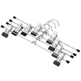 Buy now ounona stainless steel clothes drying hanger with clips pants drying rack 20pcs