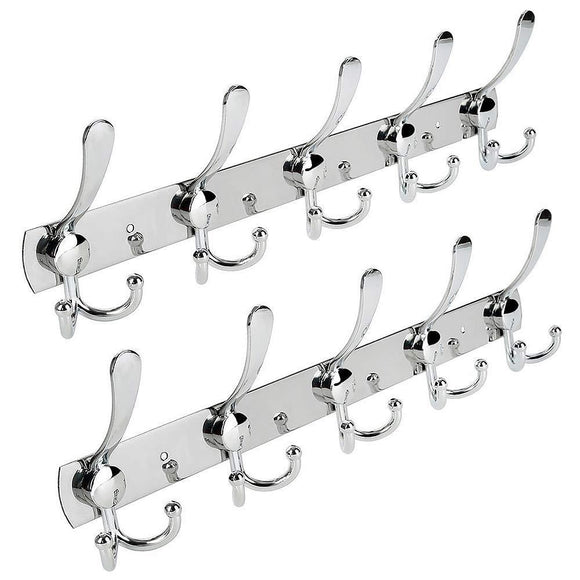 Adhesive Hooks, Turefans Heavy Duty Wall Hooks Stainless Steel Strong Sticky wall Hanger for Hanging Keys, Robe, Coat, Towel, Bags, Hats, Bathroom Kit