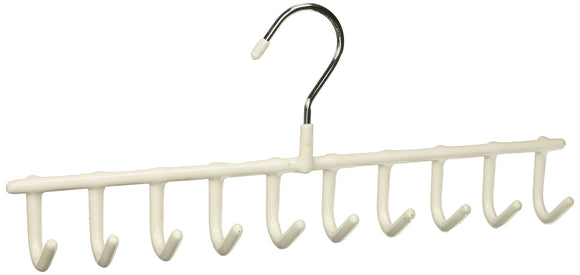 Purchase organize it all 10 hook metal tie belt rack and accessory closet hanger white