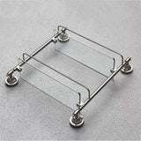 Explore deed wall hanging mount rack toilet shelf stainless steel bathroom shelf shelf bathroom glass shelf cosmetics double storage rack 43 6cm