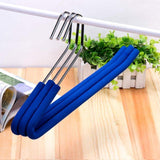 Selection absolutely perfect open end trouser hangers slack pant hanger with non slip foam coated blue 5 pack