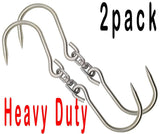 Buy swiveling meat hook alele heavy duty stainless steel processing butcher hooks large fish hunting carcass hanging hook pack of 2 13inch swiveling meat hook