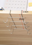 Organize with fashionclubs stainless steel 8 hook under shelf mugs cups wine glasses storage hanging drying holder rack