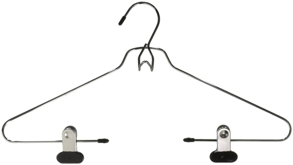 Top whitmor add on skirt blouse hanger set of 2 chrome black