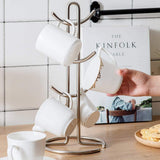 Budget 6 cup mug tree holder cups drainer metal mugs drying rack tea cup organizer hanger 39 17 17cm