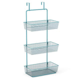 Great nex over the door basket organizer 3 tier mesh basket hanging storage unit over door pantry rack organizer aqua blue