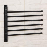 Order now gerz bathroom swing arm towel bars wall mount bath towel rack with 6 arms hanger towel holder organizer sus 304 stainless steel matte black