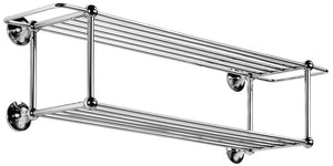 WS Bath Collections Venessia Collection Double Towel Rack, 29.9", Polished Chrome