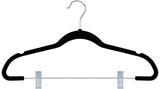 Buy now zoyer velvet skirt hangers 20 pack with clips velvet clothes hangers non slip pant hangers black
