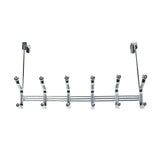 Organize with berry ave door hanger wall hooks mounted rack for coats hats robes towels and umbrellas over the door mount with chrome finish closet bathroom organizer