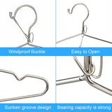 Storage organizer anles windproof hanger strong metal stainless steel clothes hangers 20 pcs