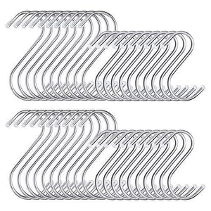 Heavy duty metal s hooks for hanging 40 pack 2 sizes
