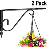 Budget friendly yojoloin hand fogred curved hooks 7 9 set of 2 plant wall mount hangers hooks hanging brackets metal wall mount for plant flowers lantern boards2 pcs