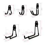 Exclusive garage hooks and bike hanger set includes multiple split j utility hook sizes screw in and mount on wall for easy heavy duty install storage and tool shed organizer horizontal bicycle rack