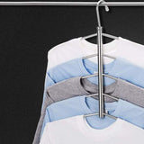 Explore xuba 3 5 layers anti slip stainless steel sweater shirt hanging clothes hanger clothing storage space saver fishbone stainless steel hanger 5 layers with silicone cover