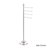 Allied Precision Industries Allied Brass TS-4L-SN Towel Stand with 4 12-Inch Arms, Satin Nickel