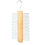 Related hangerworld natural wooden 12inch tie rack 20 bar hanging scarf belt accessory hanger organizer