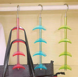 Products louise maelys rotating handbag hanger rack closet organizer for bag ties belt scarf 4 hooks clear