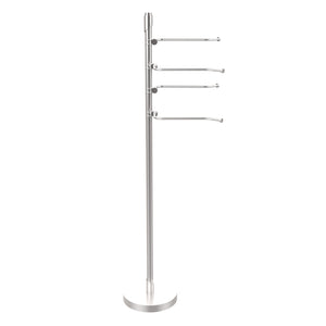 Allied Brass TR-84-SCH Tribecca Collection 49-Inch Towel Stand with 4-Swing Arm, Satin Chrome