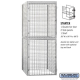 Salsbury Industries Bulk Storage Locker Double Tier Starter, 36-Inch, 48-Inch