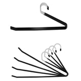 On amazon ipow upgraded 24 pack heavy duty slacks trousers pants hangers open ended hanger easy slide organizers metal rod with a large diameter chrome and black friction 1