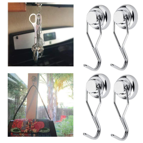 Explore stylez 4 pcs heavy duty swivel magnetic swing hooks super strong all purpose stainless steel hangers