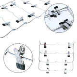 Home homend 6 tier skirt hangers foldable pants hangers closet organizer stainless steel fold up space saving hangers 5 pack 1