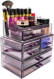 Shop here sorbus cosmetics makeup and jewelry storage case display sets interlocking drawers to create your own specially designed makeup counter stackable and interchangeable purple