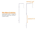 Products bostitch konnect cubicle hanger for rails fits 2 3 5 cube walls set of 2 kt railhanger3