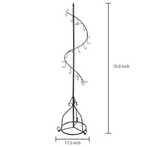 Order now mygift elegant black metal 14 hook spiral coat hanger bag display garment rack stand