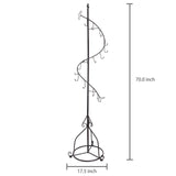 Order now mygift elegant black metal 14 hook spiral coat hanger bag display garment rack stand