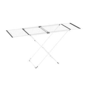 Storage lavish home extendable clothes drying rack telescoping laundry sorter with rust resistant metal x frame for folding and hanging garments