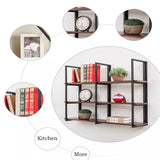 Exclusive warm van industrial vintage 36 in wood iron floating storage shelves hanging shelf wall mounted bookcase living room bedroom diy wall rack