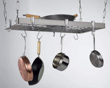 Top concept housewares pr 40905 stainless steel hanging pot rack rectangular