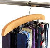 Discover the best suntrade wooden tie hanger 24 tie organizer rack hanger holder hook beige 24 hooks