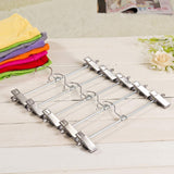 New upgraded version pants hanger 20pcs stainless steel trouser hangers with clips 360 degree swivel hook space saving metal hangers for skirts pants slacks jeans and more 1
