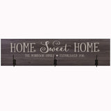 Personalized Home Sweet Home Coat Rack Wall Sign