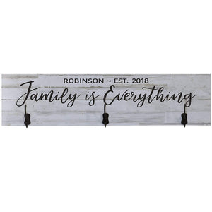 Personalized Family is Everything Coat Rack Wall Sign