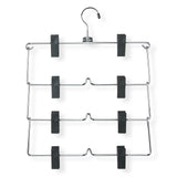 Exclusive honey can do hng 01188 fold up skirt hanger chrome black 4 tier 1 pack