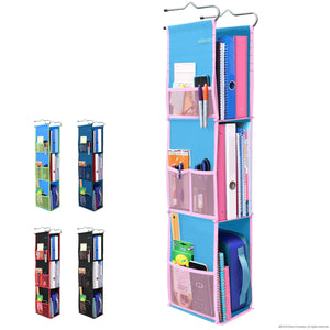 Top rated 3 shelf hanging locker organizer for school gym work storage upgraded abra company eco friendly fabric healthy for children adjustable school locker shelf from 3 to 2 shelves blue pink