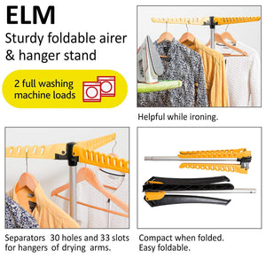 Exclusive artmoon elm collapsible clothes drying rack foldable tripod hanger stand portable indoor outdoor durable constuction up to 63 hangers
