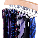 Best ohuhu wooden tie rack hangers rotating twirl 24 tie organizer rack hanger holder hook