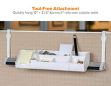 Organize with bostitch konnect cubicle hanger for rails fits 2 3 5 cube walls set of 2 kt railhanger3