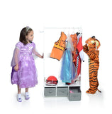 Amazon best milliard dress up storage kids costume organizer center open hanging armoire closet unit furniture for dramatic play with mirror baskets and hooks