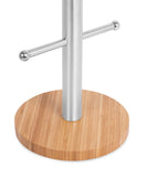 Top rated internet s best freestanding tree stainless steel bamboo hanging mug holder 6 hooks