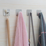 Discover the best adhesive hooks stainless steel wall hooks hanger 4 key hooks and 2 plug holder hook double hooks for hanging kitchen bathroom office