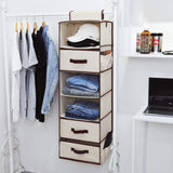 Shop for storageworks 6 shelf hanging closet organizer foldable closet hanging shelves with 2 drawers 1 underwear socks drawer 42 5h x 13 6w x 12 2d